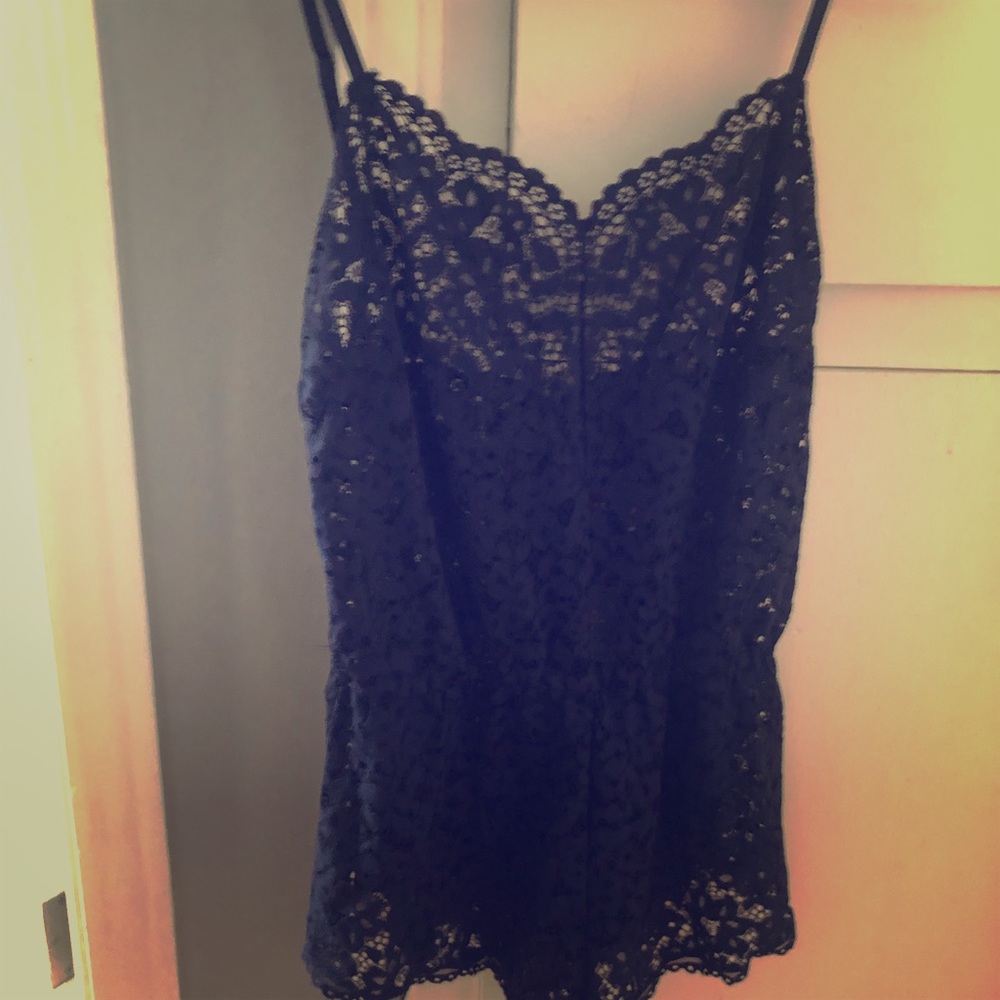 Victoria’s Secret navy lace romper-NWT